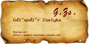 Gáspár Zselyke névjegykártya